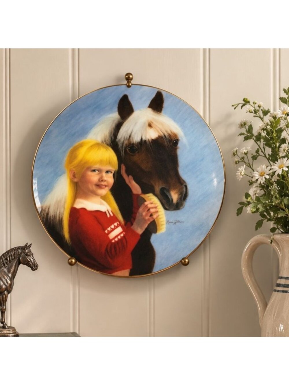 Elizabeth Collector Plate Leesa Hoffmann Limited Ed. 1984 Country Friends Horse